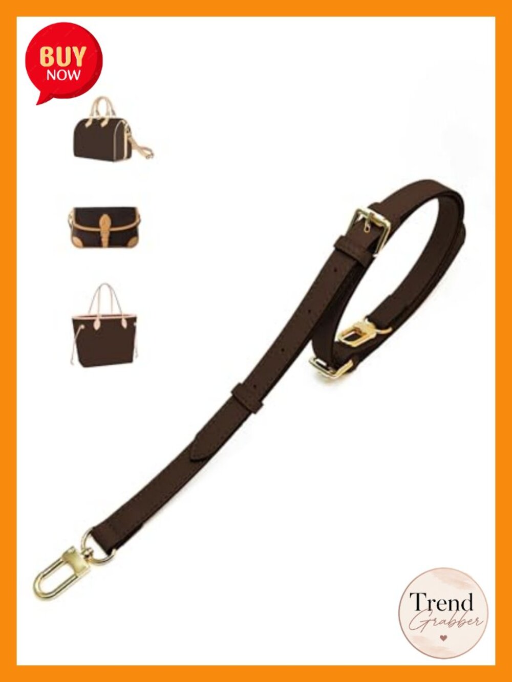 Leather Bag Strap Adjustable Shoulder Crossbody 0.5 Inch Wide